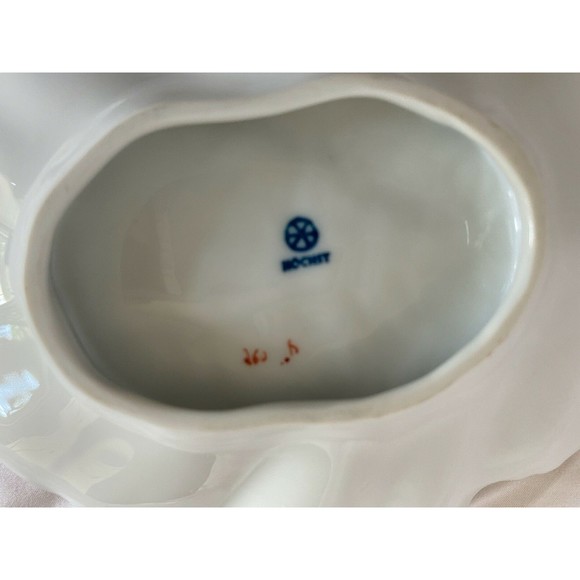 Hochst Leaf Dish with Gold Trim, purple Branches and Flora Made In Germany - Picture 3 of 4